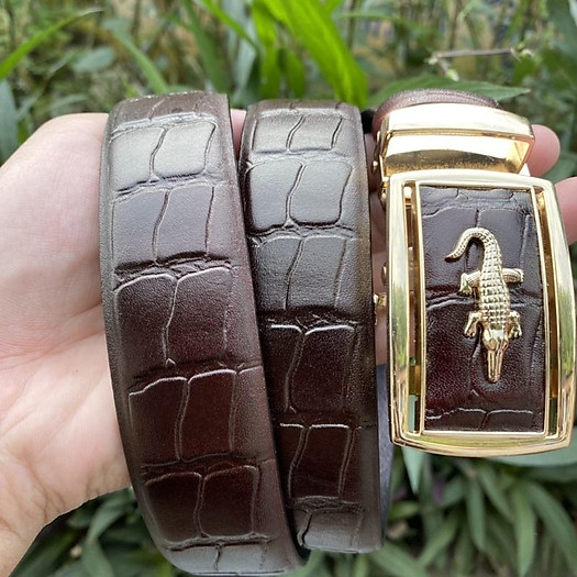 Dây lưng nam, thắt lưng nam, da bò dập vân cá sấu cao cấp