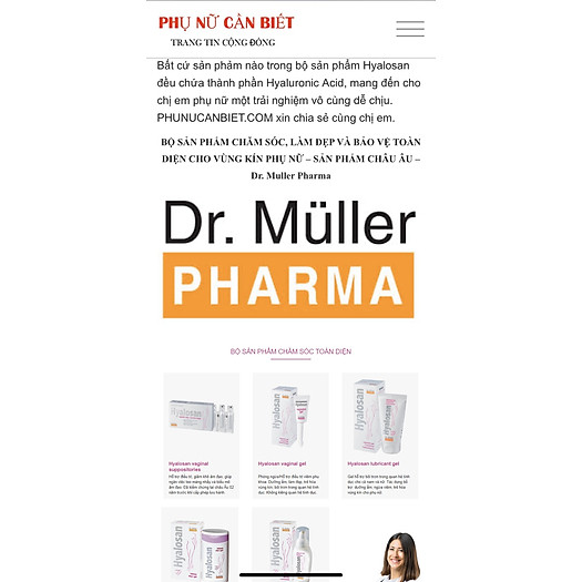 Viên đặt giảm khô vùng kín - Hyalosan vaginal suppositories (Hộp 2 vỉ x 5 viên)