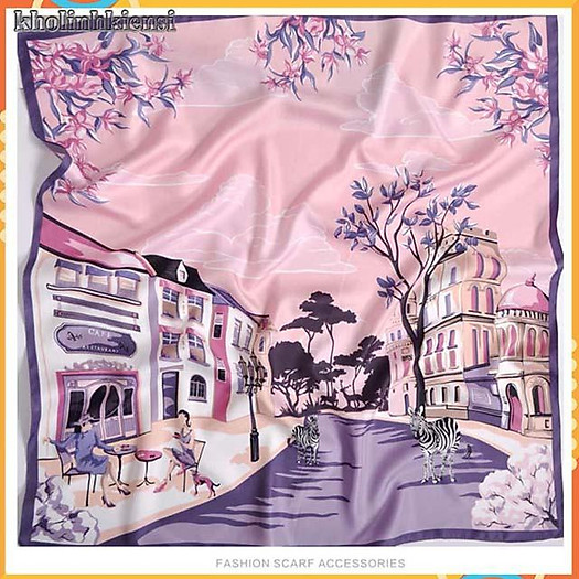 Khăn lụa vuông cao cấp- khăn choàng cổ lụa-hàng quảng châu loại 1