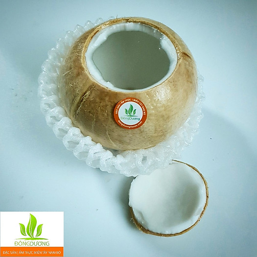 Dừa xiêm xanh Bến Tre gọt sẵn - 1 quả