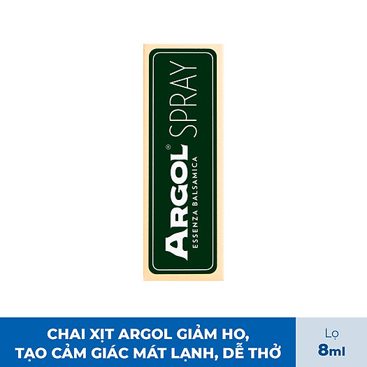 Chai xịt tinh dầu Argol Essenza Balsamica tiết đờm, giảm ho, giảm khàn giọng, tạo cảm giác mát lạnh, dễ thở Polvita 8ml - Hàng chính hãng Argol Việt Nam