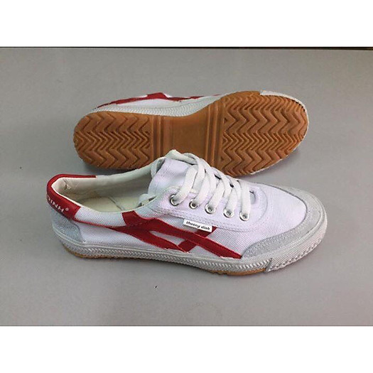 Giày Bata Thượng Đình trắng sọc đỏ