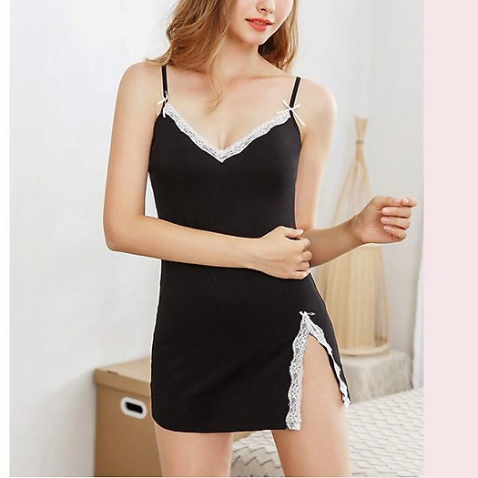 DB013 - Đầm thun cotton thời trang là bộ đồ mặc nhà dễ thương, đáng yêu, đồ ngủ sexy gợi cảm, quyến rũ. Macmot