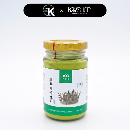 Bột Lúa Mạch Non Baeksagibyeol Jeju Barley Sprout Powder Nâng Cao Sức Khỏe, Cung Cấp Vitamin Khoáng Chất Hàn Quốc 100g