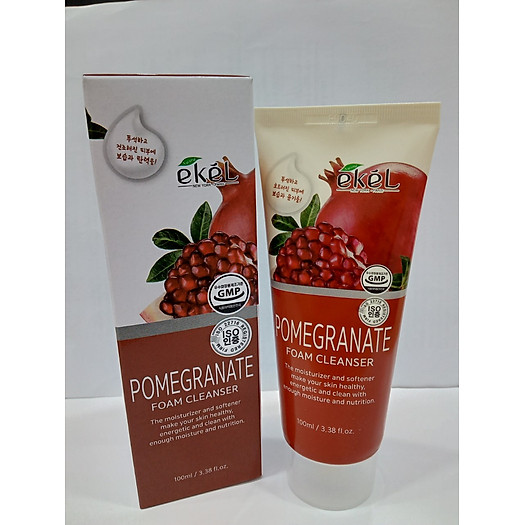 Sữa rửa mặt Lựu - Ekel Foam Cleanser Pomegranate 100ml (Tặng 2 mặt nạ Jant Blanc)