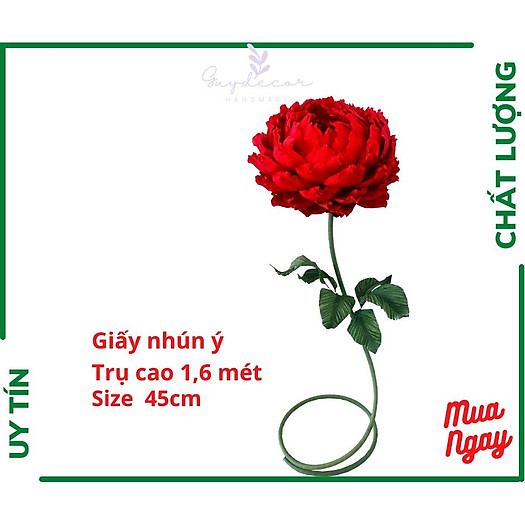 Trụ hoa giấy trang trí spa, trang trí backdrop Guydecor TH005