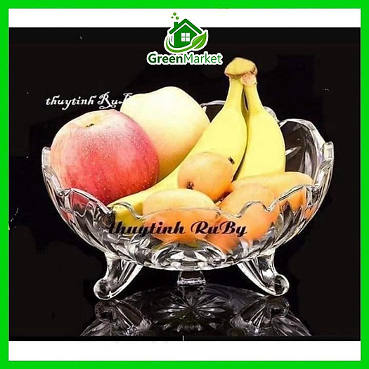 Bát thả hoa thuỷ tinh 3 chân