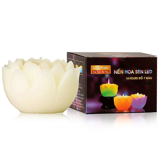 Nến Thơm Hoa Sen Đổi Màu Đèn LED Miss Candle NQM9907.LED