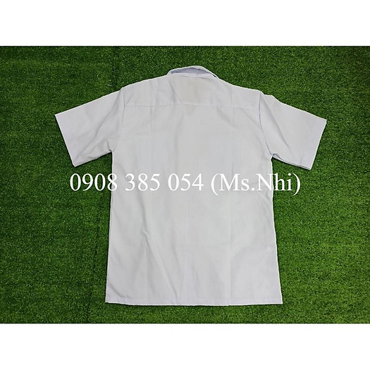 Áo bảo vệ lẻ màu trắng vải si dày dặn- Hình thật