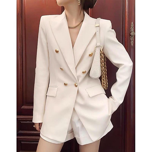 Set vest blazer nữ Lucy màu trắng (Áo + Quần) L021T (S - 5XL) - Lucy Closet