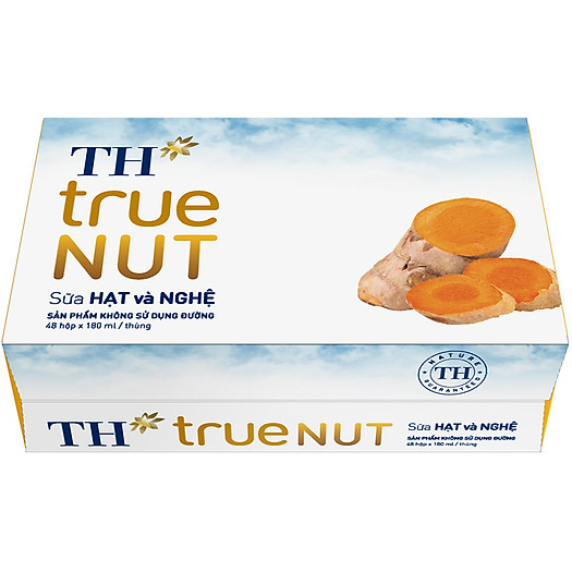 Thùng Sữa Hạt Và Nghệ TH True Milk NUT (48 hộp x 180ml)