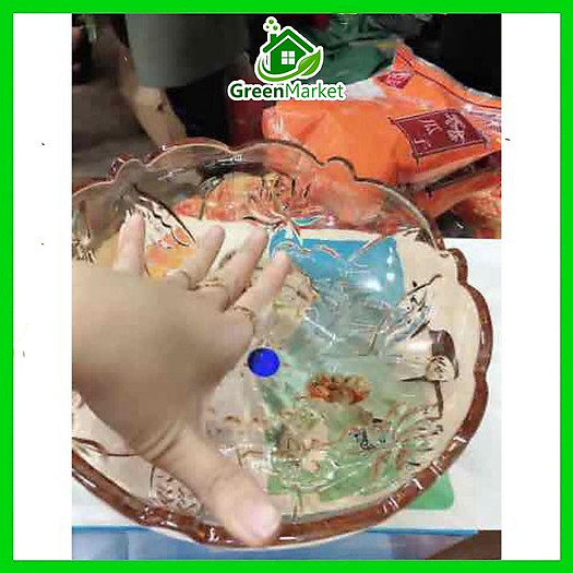 Bát thả hoa thuỷ tinh 3 chân