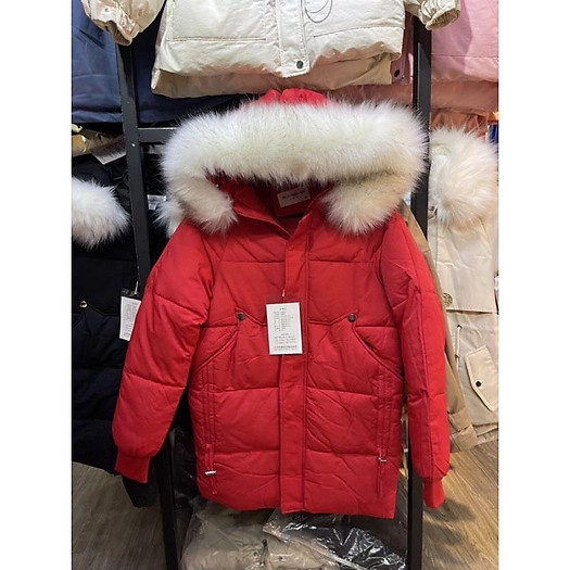 ÁO PHAO CHẤT LÌ LÔNG TRẮNG HAI MÀU ĐEN - ĐỎ