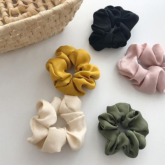 Dây cột tóc vải scrunchies màu xinh HOT TREND