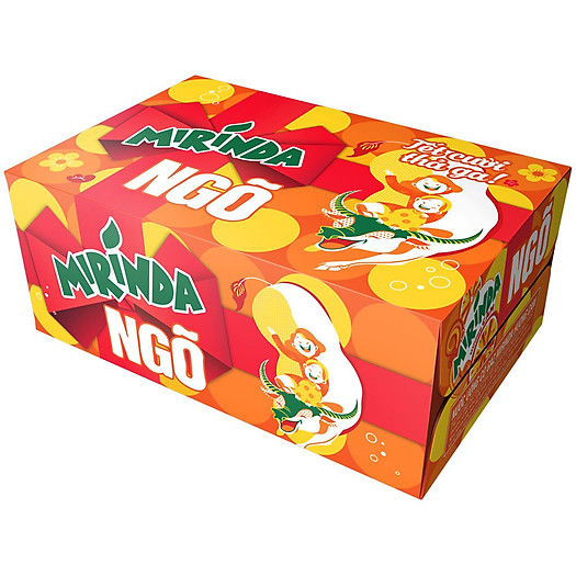 Thùng 24 Lon Nước Ngọt Có Gas Mirinda Cam (245ml/lon)