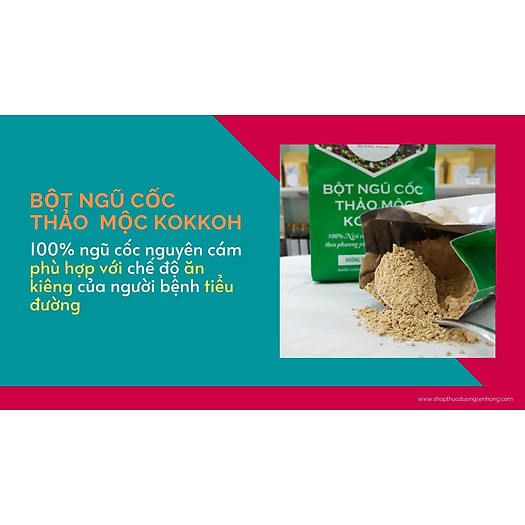 Bột ngũ cốc thảo mộc Kokkoh (1Kg) Rang xay theo phương pháp thực dưỡng Ohsawa