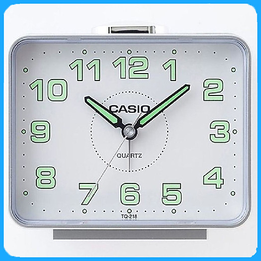 Đồng Hồ Để Bàn Casio TQ-218-8DF Báo Thức - Cỡ To - Kích Thước Vỏ ( 9 ×10.7 × 6 cm )
