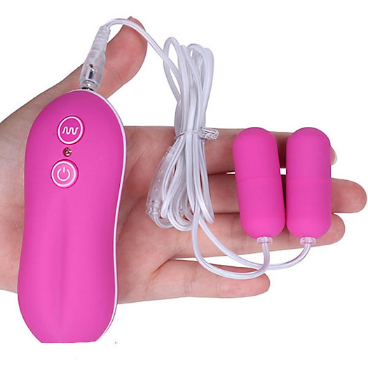 Trứng rung mini 2 cục 10 kiểu rung hàng cao cấp cho chị em phụ nữ (Che tên sản phẩm, màu ngẫu nhiên)