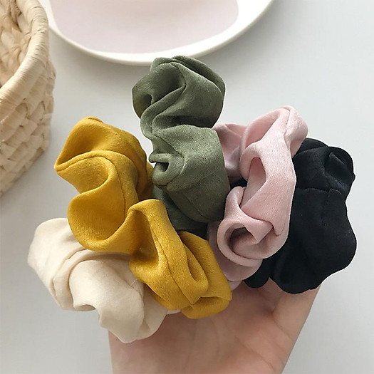 Dây cột tóc vải scrunchies màu xinh HOT TREND