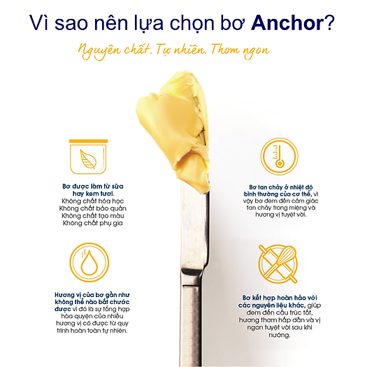 Bơ nhạt Anchor New Zealand miếng 227g