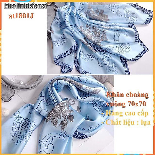 Khăn lụa vuông cao cấp- khăn choàng cổ lụa-hàng quảng châu loại 1