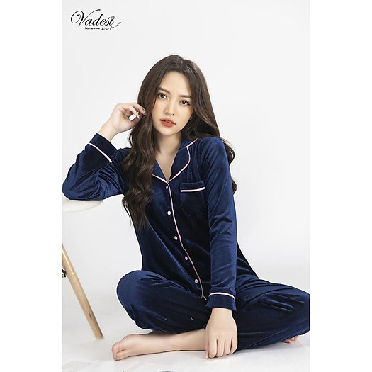 Bộ Đồ Ngủ Nữ Pijama Dài Tay Nhung Tăm Cao Cấp Mùa Đông Mặc Nhà Sau Sinh Đẹp  Mềm Mại, Khả Năng Giữ Nhiệt Tốt - Vadesi - Mỹ Phẩm Khác | Thefaceholic.Com