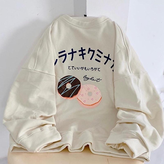 Áo sweater nỉ Donut unisex