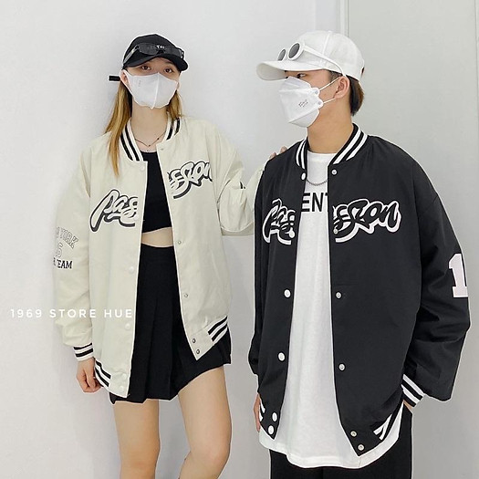 Áo khoác bomber đen trắng - (ah) FLNN 213