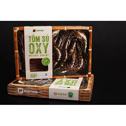 Tôm sú Oxy tư nhiên NIDTICO - Đông IQF (41-50 con/kg)