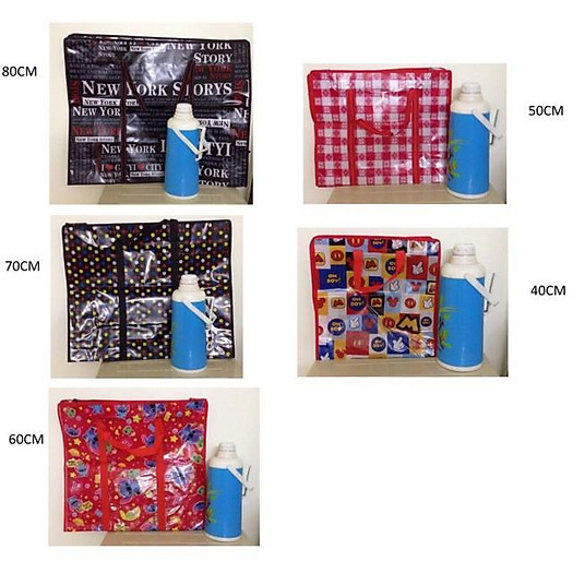 Túi dứa bạt đựng đồ nhiều size,có 2 khóa kéo cao cấp nhiều màu VT15