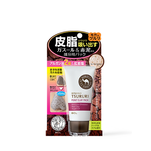 Mặt Nạ Đất Sét Làm Giảm Mụn Đầu Đen Tsururi Point Clay Pack Ghassoul And Red Clay Power