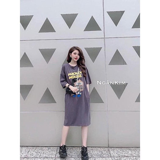 Đầm suông thun cotton