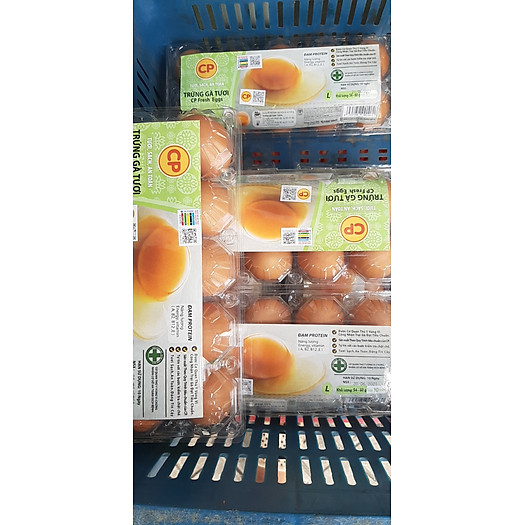 Trứng gà CP size L54-60gr - Hộp 10 Quả