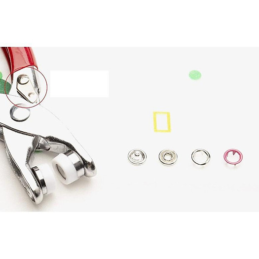 Cúc áo kim loại, bấm cúc 4 chi tiết