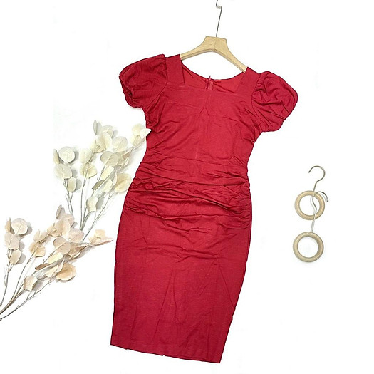 Đầm Ôm Body Nhún Eo Chất Thun Cotton Tôn Dáng