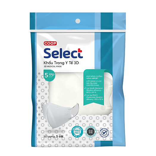 Khẩu trang 3D Mask Pro Coop Select 5 cái - 3501639