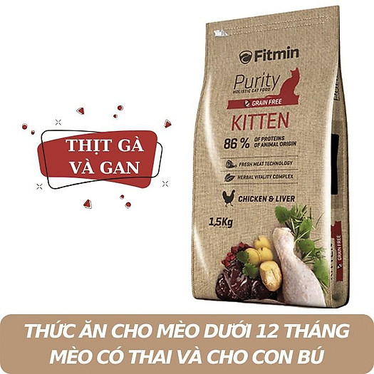 Thức ăn Cho Meo đang Mang Thai Cho Con Bu Meo Con Dưới 12 Thang Fitmin Cat Purity Kitten 1 5kg Chăm Soc Nha Cửa Vinmart Co
