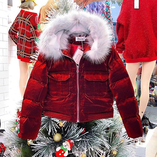 Áo phao lì hàng quảng châu cao cấp cổ lông siêu đẹp chất lông siêu ấm