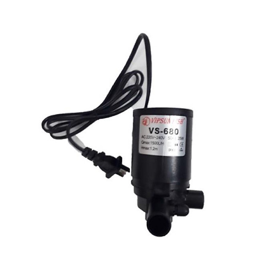 Bộ Máng Bơm Lọc Nước Hồ Cá VS-680 & Bông Lọc - Hàng Công Ty