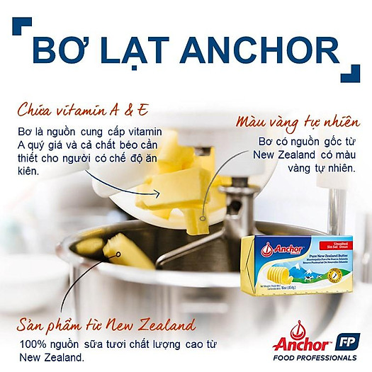 Bơ nhạt Anchor New Zealand miếng 227g