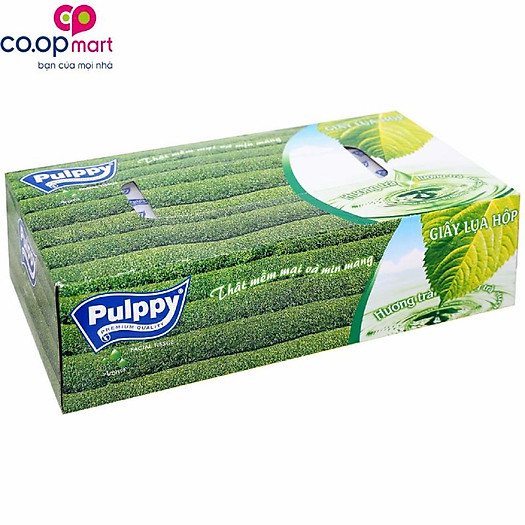 Khăn giấy hộp PULPPY trà xanh 100M -3092587