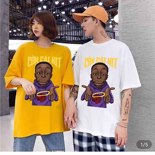 ÁO THUN COTTON FORM RỘNG "CÒN CÁI NỊT KHÔNG", nam/nữ