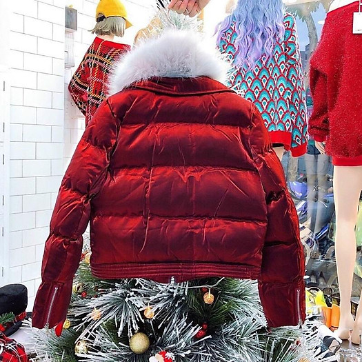 Áo phao lì hàng quảng châu cao cấp cổ lông siêu đẹp chất lông siêu ấm