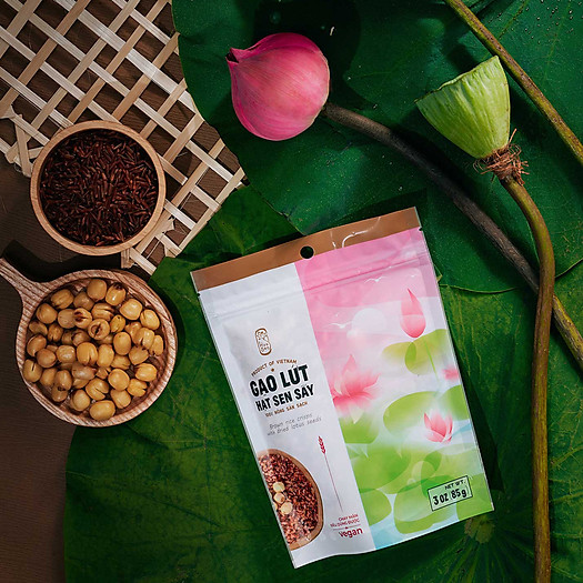 Gạo Lứt Hạt Sen Sấy Hoa Sen (Túi 85g)