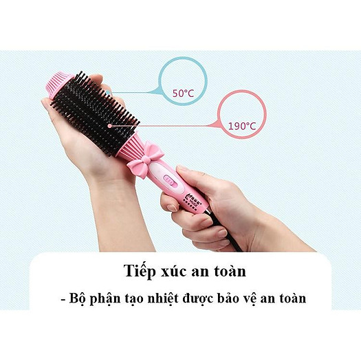 Máy là tóc dạng lược có nơ ( YALIGE) uốn tóc cấp tốc, mái tóc bồng bềnh xinh xắn