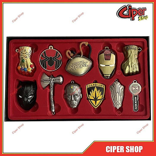 Bộ 11 móc khóa Avengers - Móc khóa Avengers Giá Rẻ - Móc Khóa