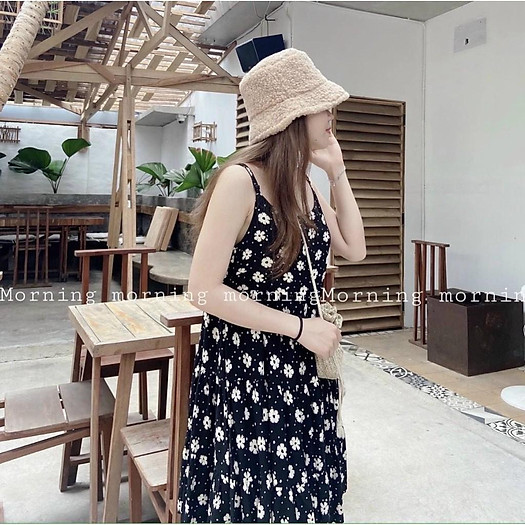 Đầm 2s hoa xoè phồng