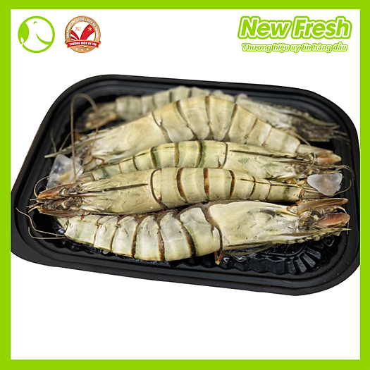 Tôm Sú Sinh Thái Nguyên Con Thịt Giòn Ngọt Giàu Omega3 Size 30-40 Con Hộp 1Kg