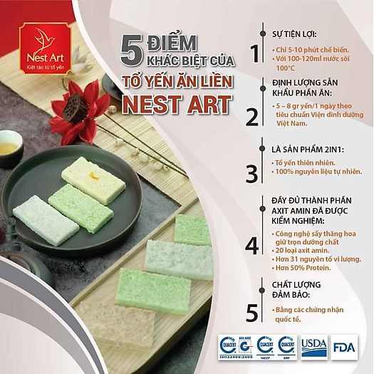 Tổ Yến Ăn Liền Gold – Đông Trùng Hạ Thảo 10g