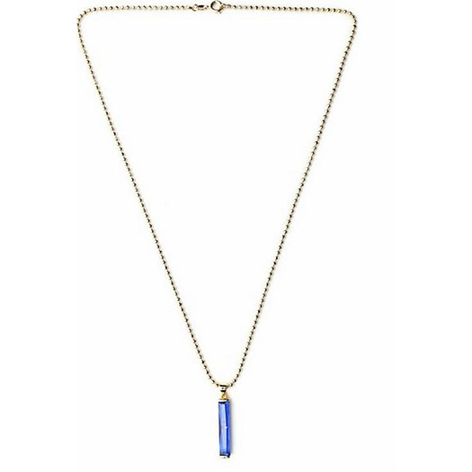 Dây Chuyền Mặt Pha Lê - Xanh Lam (3 x 0.5 cm)